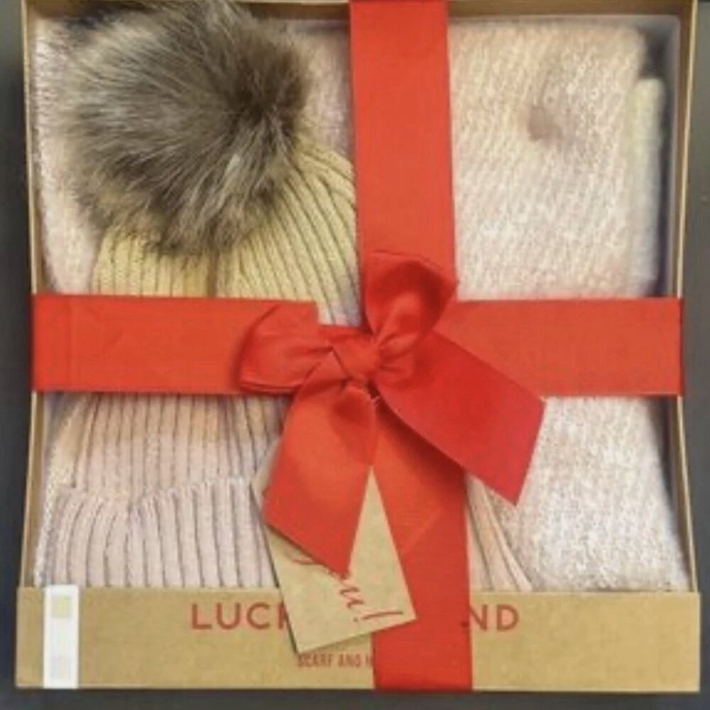 lucky brand ladies hat and scarf set wintter gift set for women